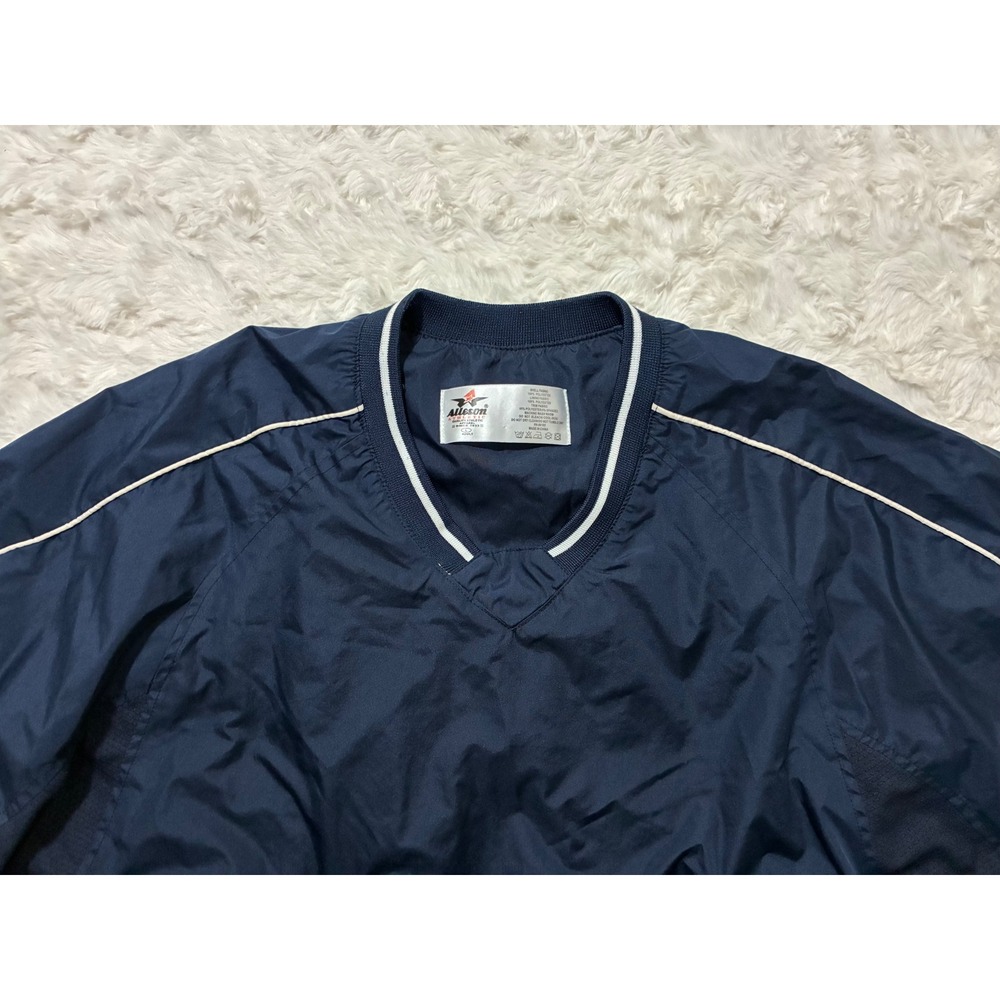 Golf‎ Windbreaker Mens Large Navy V-Neck Alleson Athletic Short Sleeve Pullover